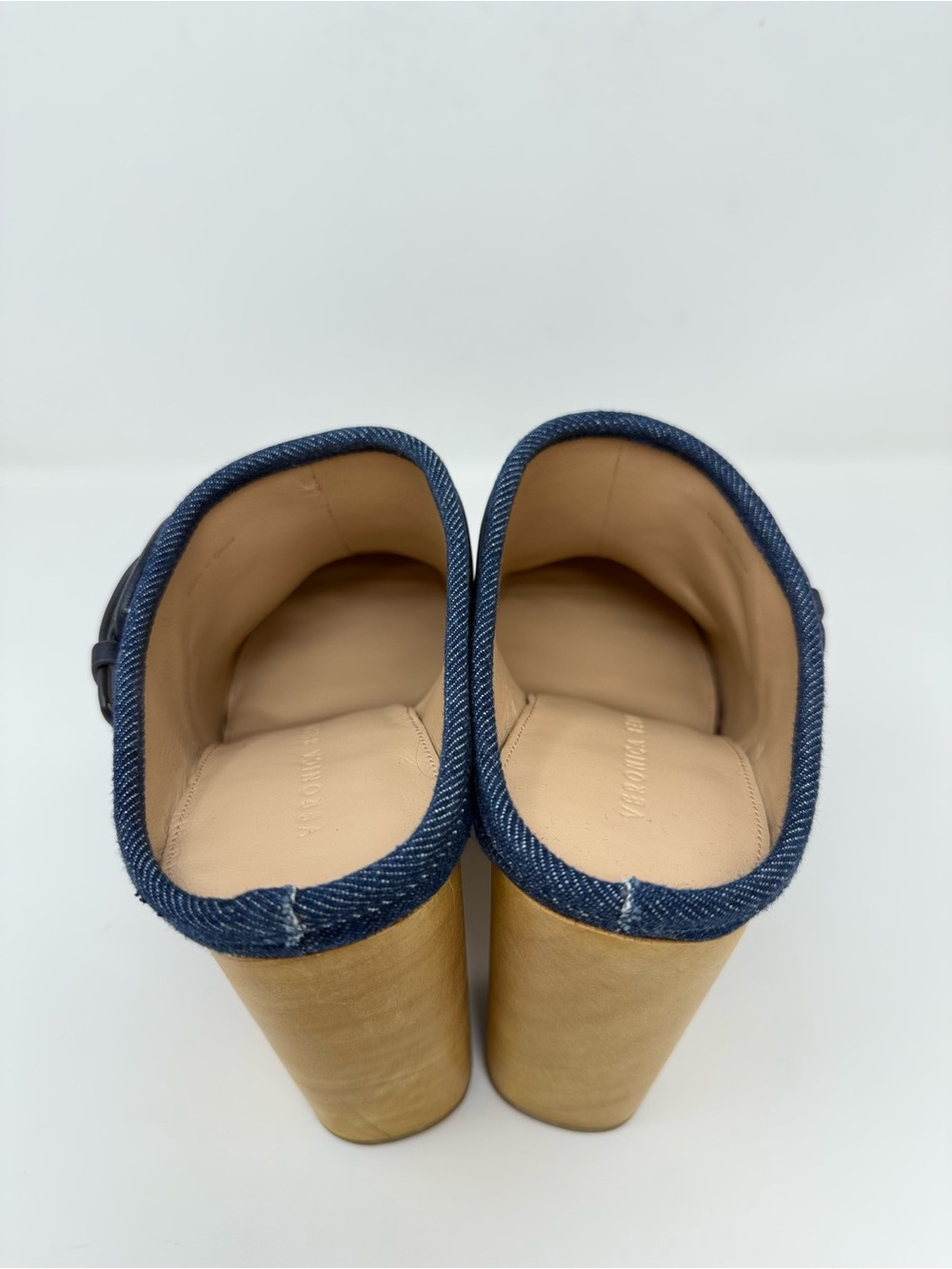 New Veronica Beard Dacey Denim Clog Blue Sz 8 - Picture 6 of 13